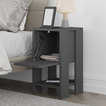 Éjjeliszekrény Ema - Anthracite, Anthracite