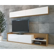 TV szekrény Kale - Teak, White