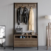 Előszobafal Devin - Walnut, Black
