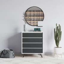 Komód Suvera - White, Anthracite