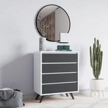Komód Suvera - White, Anthracite