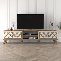 TV szekrény Class - Walnut, Cream