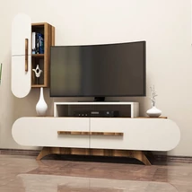 TV szekrény Rose S - Walnut, Cream