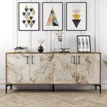 Konzolasztal Kiev - Diós, Fehér Marble