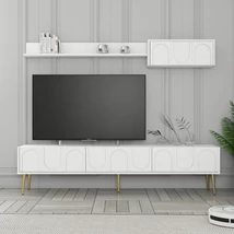 TV szekrény Lyon 2 - Fehér, Arany