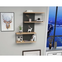 Fali polc Destan - Antracit, Pine