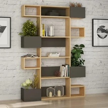 könyvespolc Niho - Oak, Anthracite