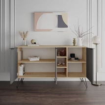 Konzolasztal Clara Console - Oak, Antracit