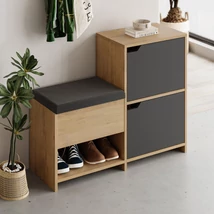 Cipőtároló Haven Shoe Bench - Oak, Anthracite