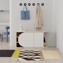 Cipőtároló Nova Shoe Bench - Oak, White
