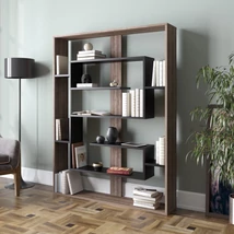 könyvespolc Esteban - Walnut, Black