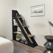 könyvespolc Pisagor - Black, Oak