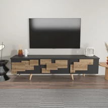 TV szekrény 3 D - Anthracite, Walnut