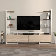 TV szekrény Ava - White, Oak