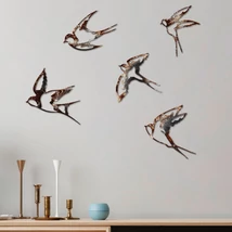 Fém fali dekoráció, Birds-2