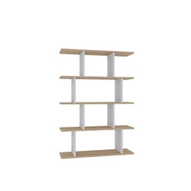 könyvespolc Harmon - White, Oak