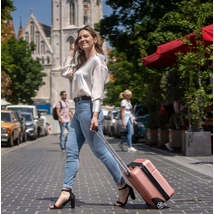 Bontour 40x30x20cm kabinbőrönd, WIZZ AIR felvihető kézipoggyász, Pezsgő