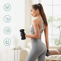 Neoprén súlyzók csúszásmentes fogantyúval 2x5 kg, fekete