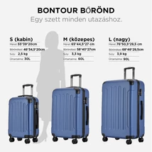 BONTOUR VERTICAL 4 Kerekes Nagy Borönd 76x50,5x29,5cm Kék