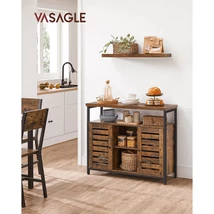 Konyhai tárolószekrény, Padlón szekrény 100 x 35 x 81.5 cm rusztikus barna és fekete