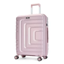 Bontour "Charm" 4-kerekes bőrönd TSA számzárral, L méretű, Lavender pink
