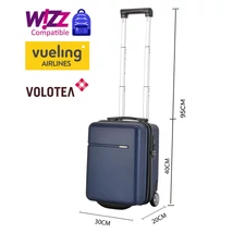 Bontour 40x30x20cm kabinbőrönd, WIZZ AIR felvihető kézipoggyász, Kék