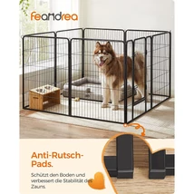 Kutya kennel, kutyaketrec, 8 paneles kisállat járóka 100 cm magas | FEANDREA
