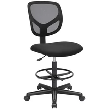 Hálós Irodai szék, forgó szék ülésmagasság 55-75 cm, Fekete