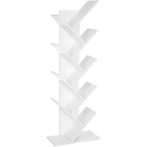Könyvespolc, padlón álló polcos, 50 x 25 x 141,5 cm Fehér