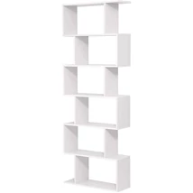 Könyvespolc, kocka vitrines polc és térelválasztó, 70 x 24 x 190,5 cm Fehér