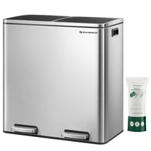 Szelektív hulladékgyűjtő, 2 műanyag belső tartállyal, 2 x 30 L