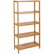 Bambusz fürdőszobai tároló, 5 szintes tároló polcok 60 x 26 x 130 cm