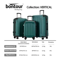 BONTOUR VERTICAL 4 Kerekes Nagy Borönd 76x50,5x29,5cm Zöld