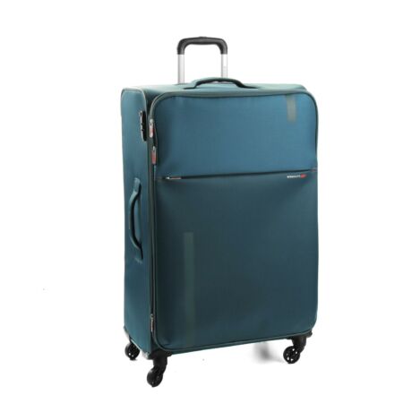 RONCATO Speed bővíthető 4 kerékű Puha Bőrönd TSA zárral,  67 cm, Kék