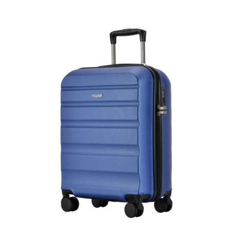 Bontour "Horizontal" 4 Kerekes kabinbőrönd/kézipoggyász TSA zárral, 55x40x20 cm, kék színben 