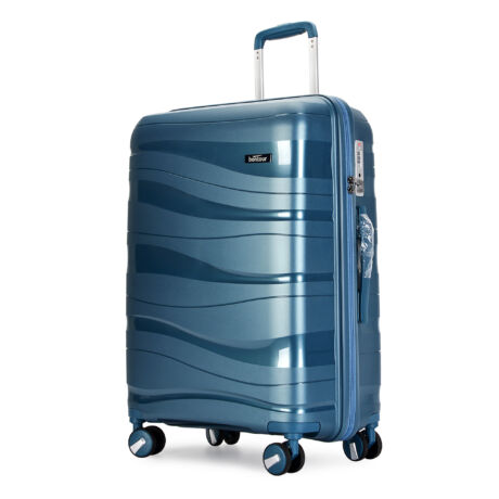 Bontour "Flow" 4-kerekes bőrönd TSA számzárral, L méretű, Jégkék