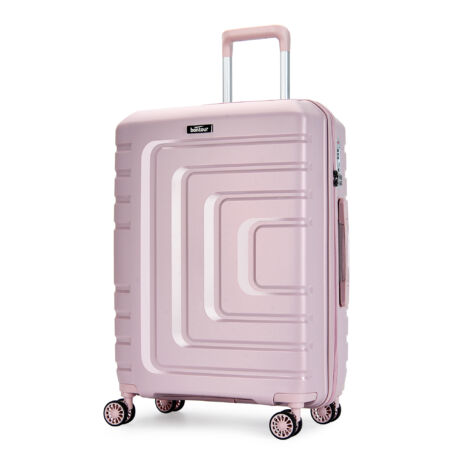 Bontour "Charm" 4-kerekes bőrönd TSA számzárral, M méretű, Levendula pink