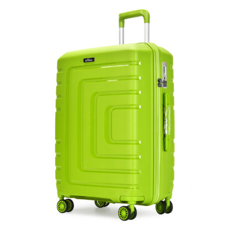 Bontour "Charm" 4-kerekes bőrönd TSA számzárral, M méretű, Citruszöld