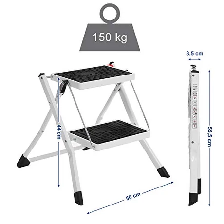 2 lépcsős létra max. Terhelhetőség 150 kg-ig