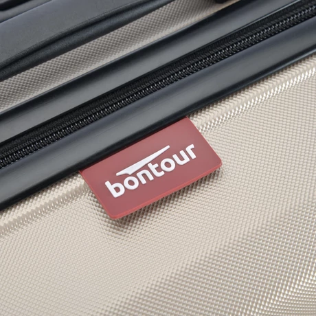 BONTOUR “Wave” 3 db-os Duplakerekes Bőrönd Szett, számzárral, Pezsgő