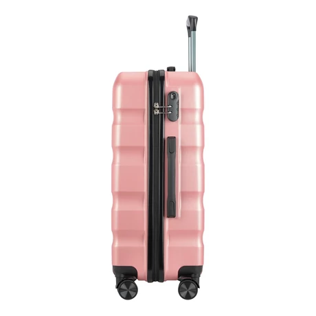 BONTOUR “WAVE” közepes Duplakerekes Gurulós bőrönd, Rose Gold, M Méretű