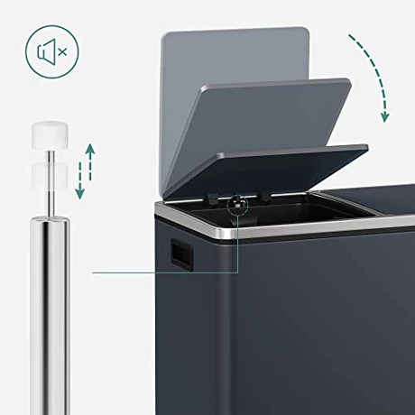 2 x 30 L Szemetes 15 Szemeteszsákkal, Antracit Szürke
