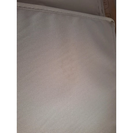 Szennyestartó, 3 rekeszes szennyeskosár fém kerettel, fehér-outlet