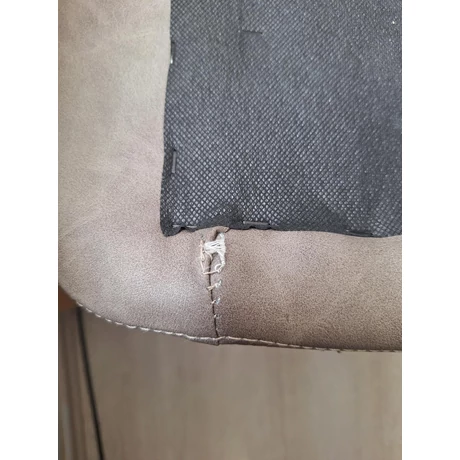 Műbőr étkezőszékek, 2 db vízálló kárpitozott székek, szürke (outlet)
