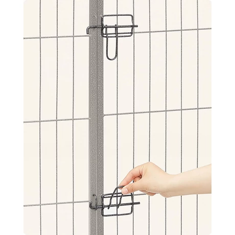 Kutya kennel, kutyaketrec 77x 100cm, kültéri kisállat kifutó, fekete Outlet