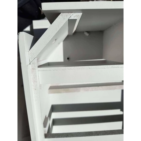Fésülködő asztal készlet keret nélküli tükörrel 80 x 40 x 137,5 cm, fehér OUTLET
