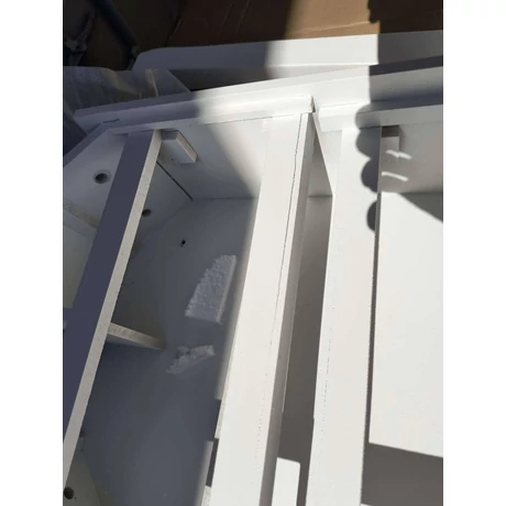 Fésülködő asztal készlet keret nélküli tükörrel 80 x 40 x 137,5 cm, fehér OUTLET