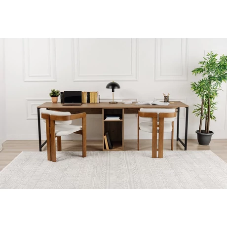 Íróasztal Twin Study Desk - Atlantic Pine, Fekete