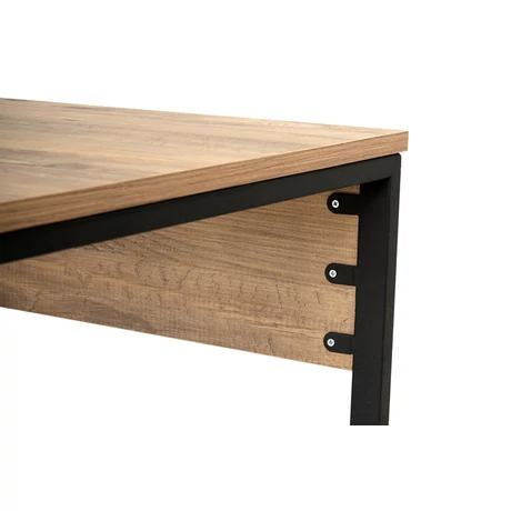 Íróasztal Twin Study Desk - Atlantic Pine, Fekete
