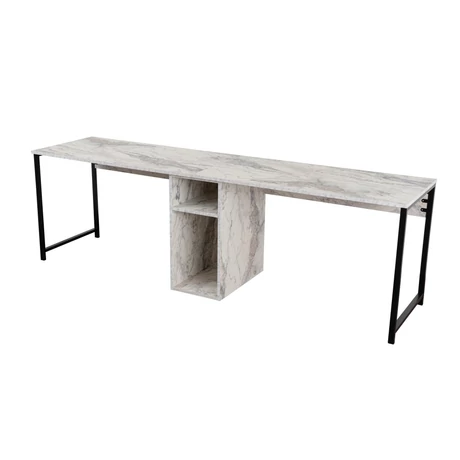 Íróasztal Twin Study Desk - Freesia Marble, Fekete